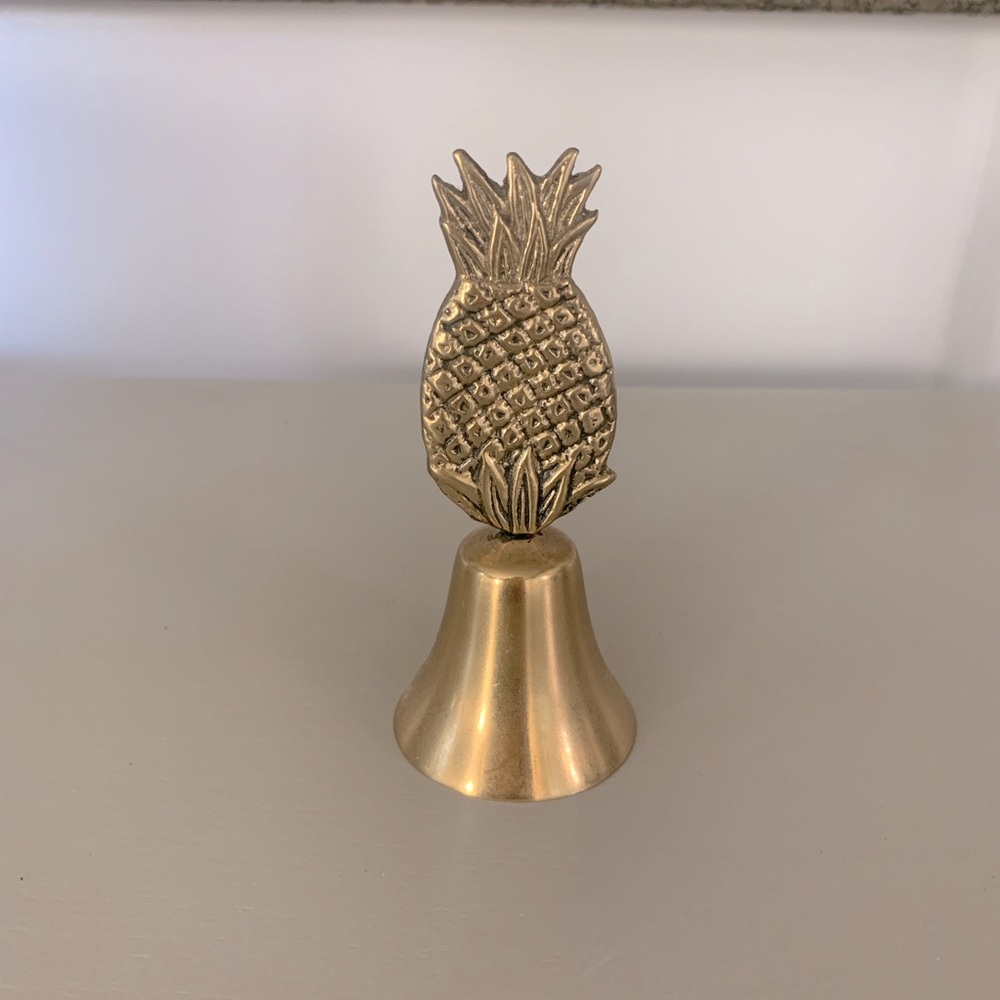 Petite Vintage Brass Pineapple Bell